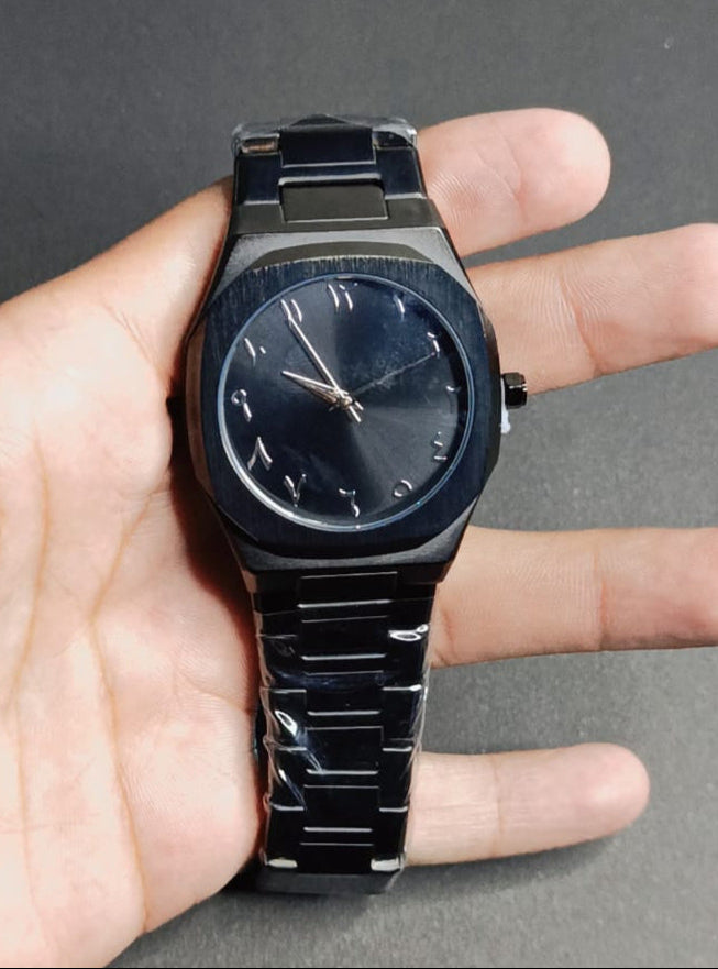 🖤 Luxury Arabic Watch  (Stainless Steel Elegance🖤)